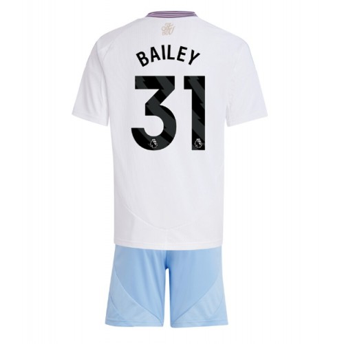 Otroški Nogometni dresi Aston Villa Leon Bailey #31 Gostujoči 2024-25 Kratek Rokav (+ Kratke hlače)